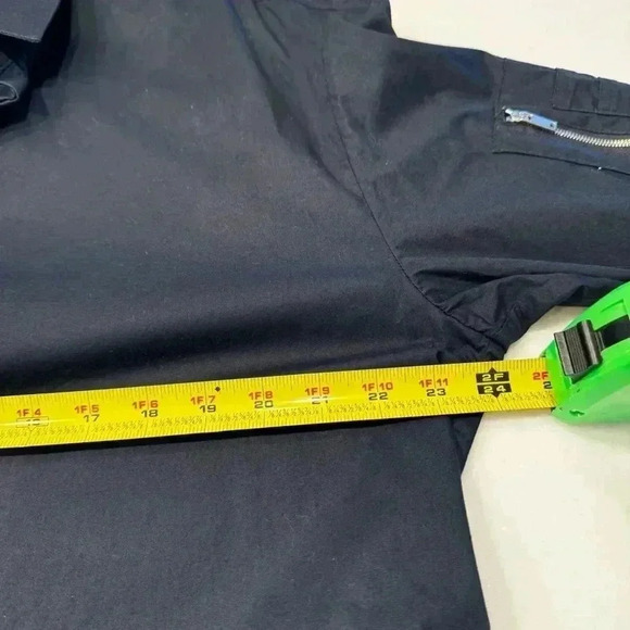 Juun.J Navy Blue Zippered Detail Button Down Shirt - Sz EU 46 US XL - Picture 4 of 12